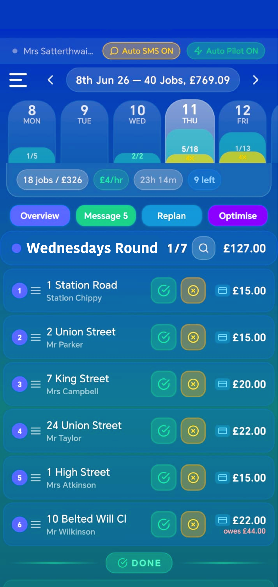 RoundRun planner